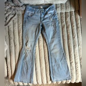 So girls flare, distressed jeans,  size 10